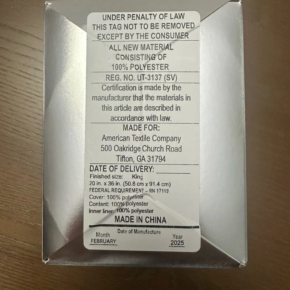 Allerease Platinum Zippered Pillow Protector - King, White - Picture 4 of 4